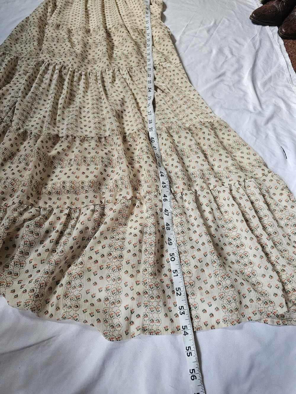 Riley & James Romantic Cottagecore Floral Tiered Maxi Dress | Size Small - Picture 11 of 16